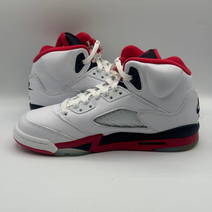 (USED 2025) Jordan 5 Retro Fire Red Black Tongue Size 7Y