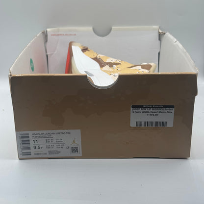 (USED BOX LID MISSING) Jordan 3 Retro WNBA Desert Camo Size 11W/9.5M