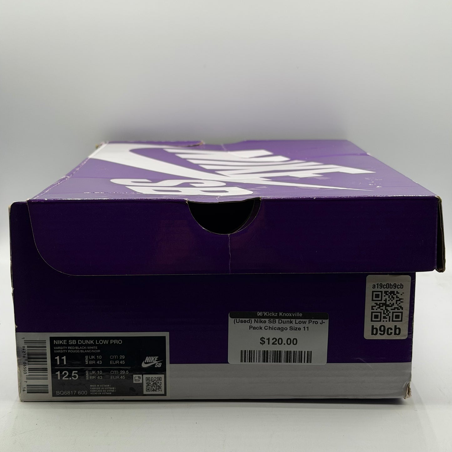 (Used) Nike SB Dunk Low Pro J-Pack Chicago Size 11