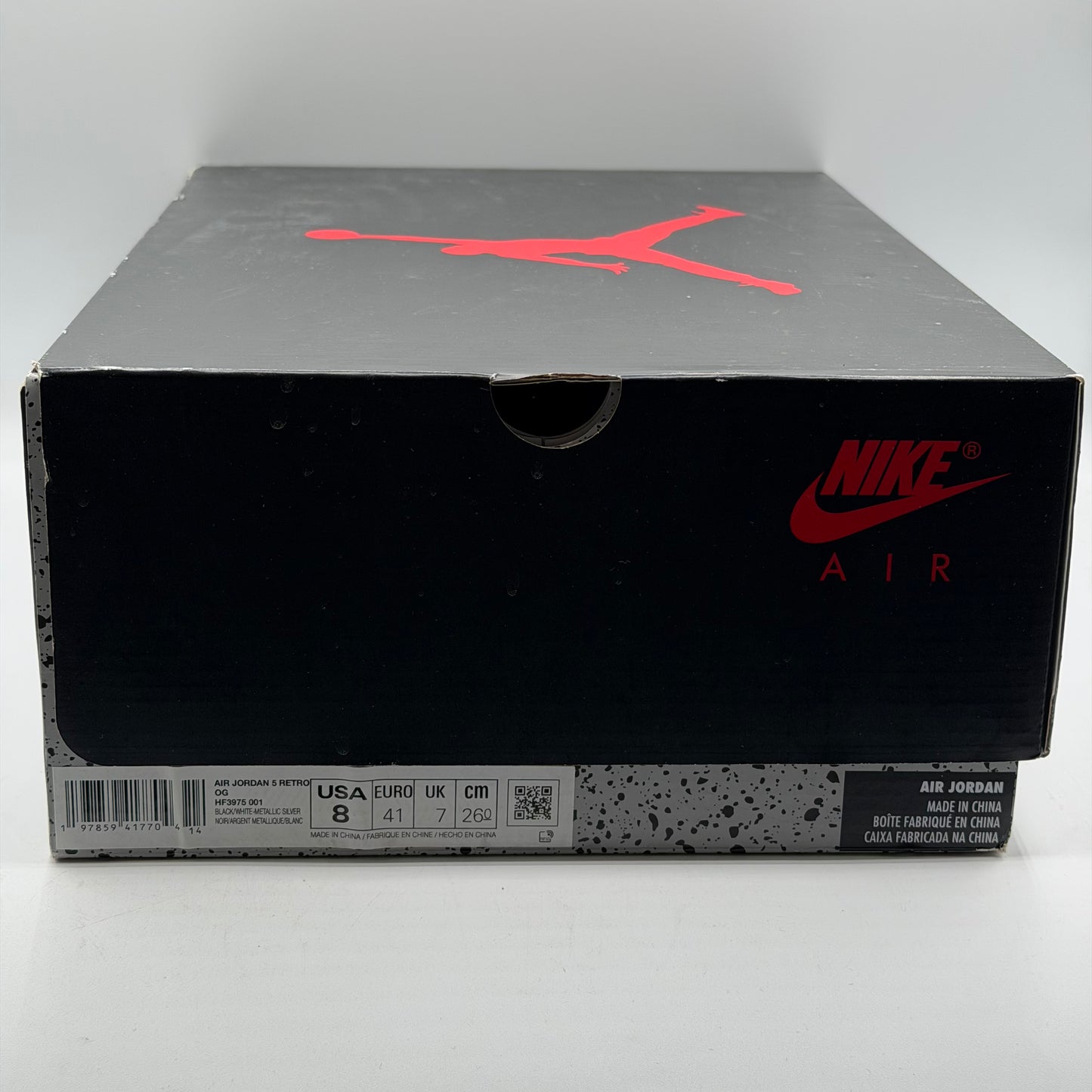 (Used) Jordan 5 Black Metallic Reimagined Size 8