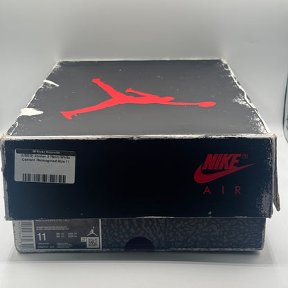 (USED) Jordan 3 Retro White Cement Reimagined Size 11