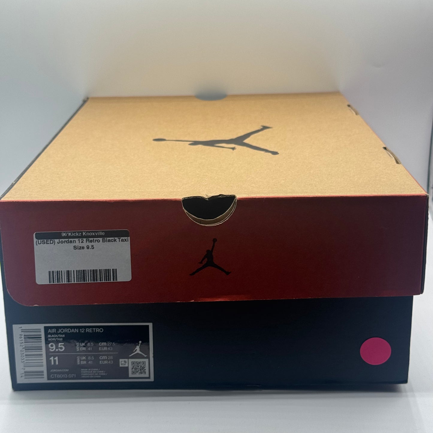 (USED) Jordan 12 Retro Black Taxi Size 9.5