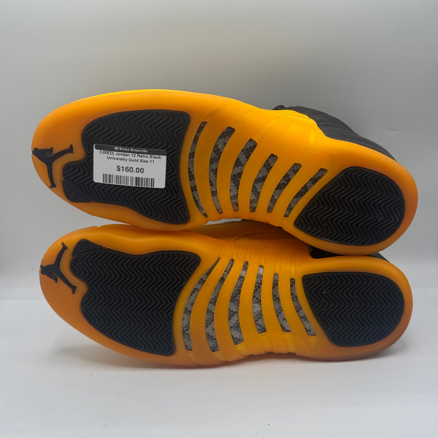 (USED) Jordan 12 Retro Black University Gold Size 11