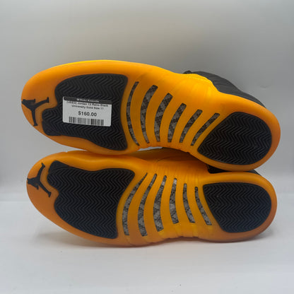 (USED) Jordan 12 Retro Black University Gold Size 11