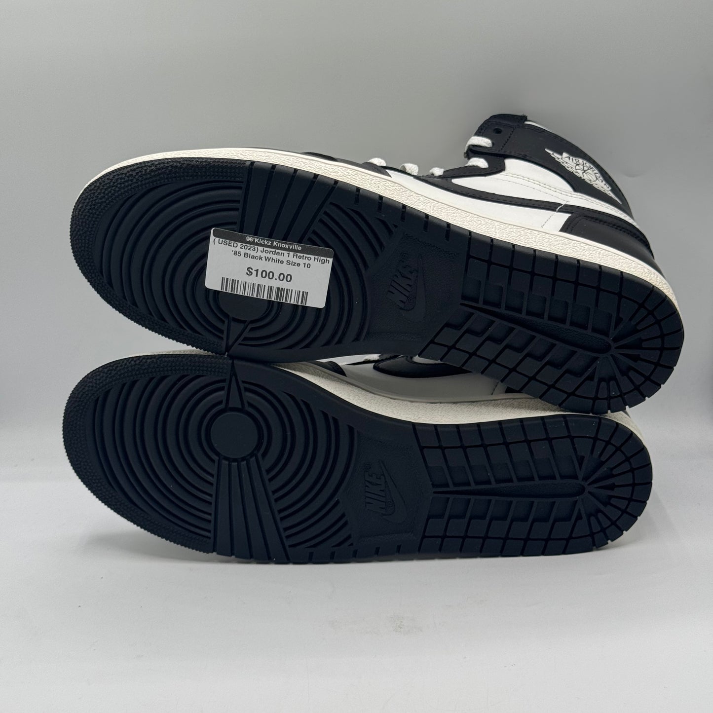 (USED) Jordan 1 Retro High ‘85 Black White (2023) Size 10