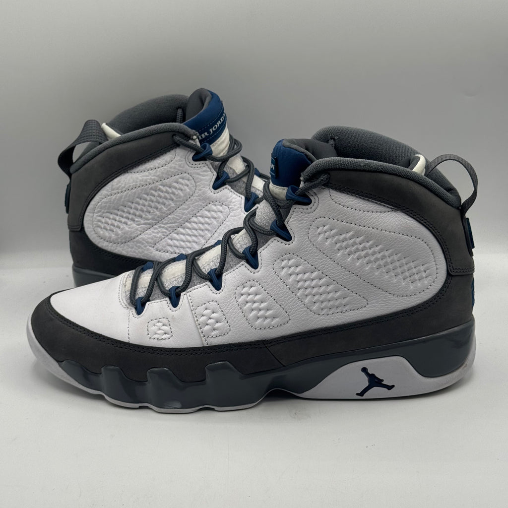 (USED NO BOX) Jordan 9 Retro Flint Grey French Blue (2026) Size 11.5
