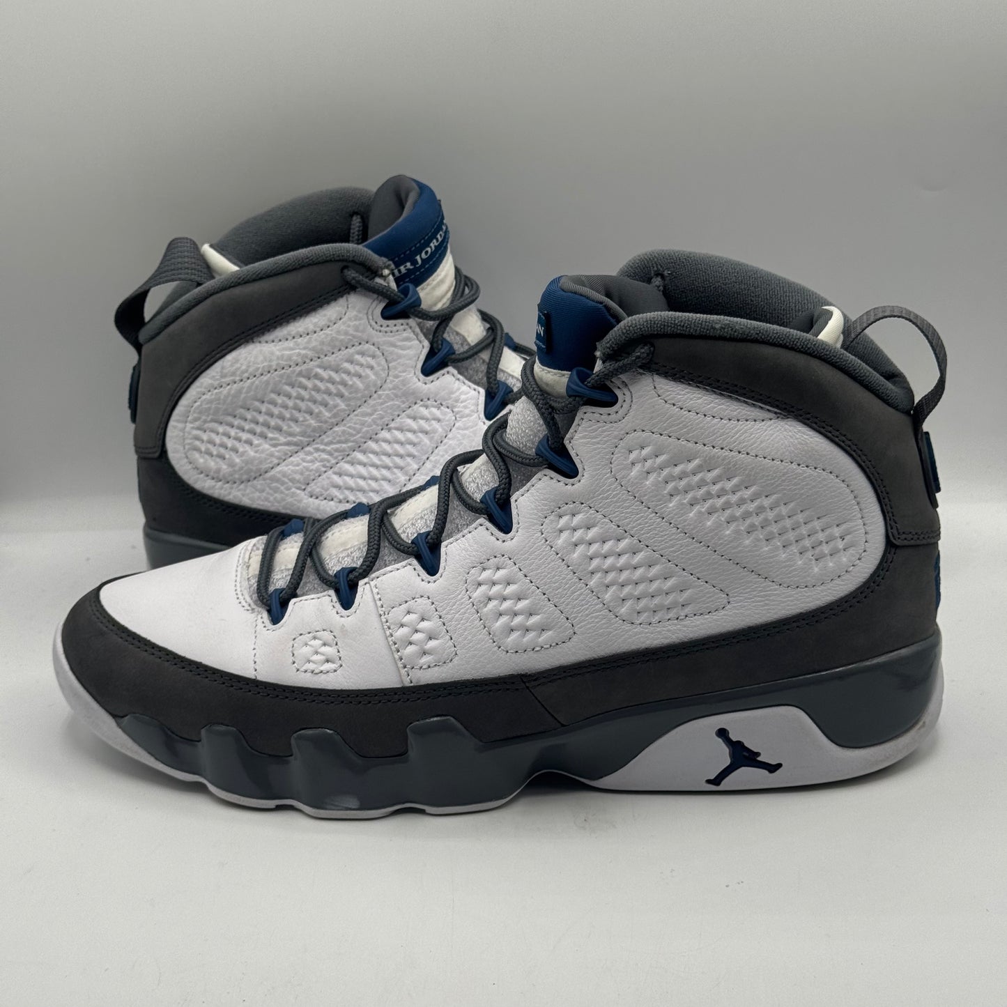 (USED NO BOX) Jordan 9 Retro Flint Grey French Blue (2026) Size 11.5