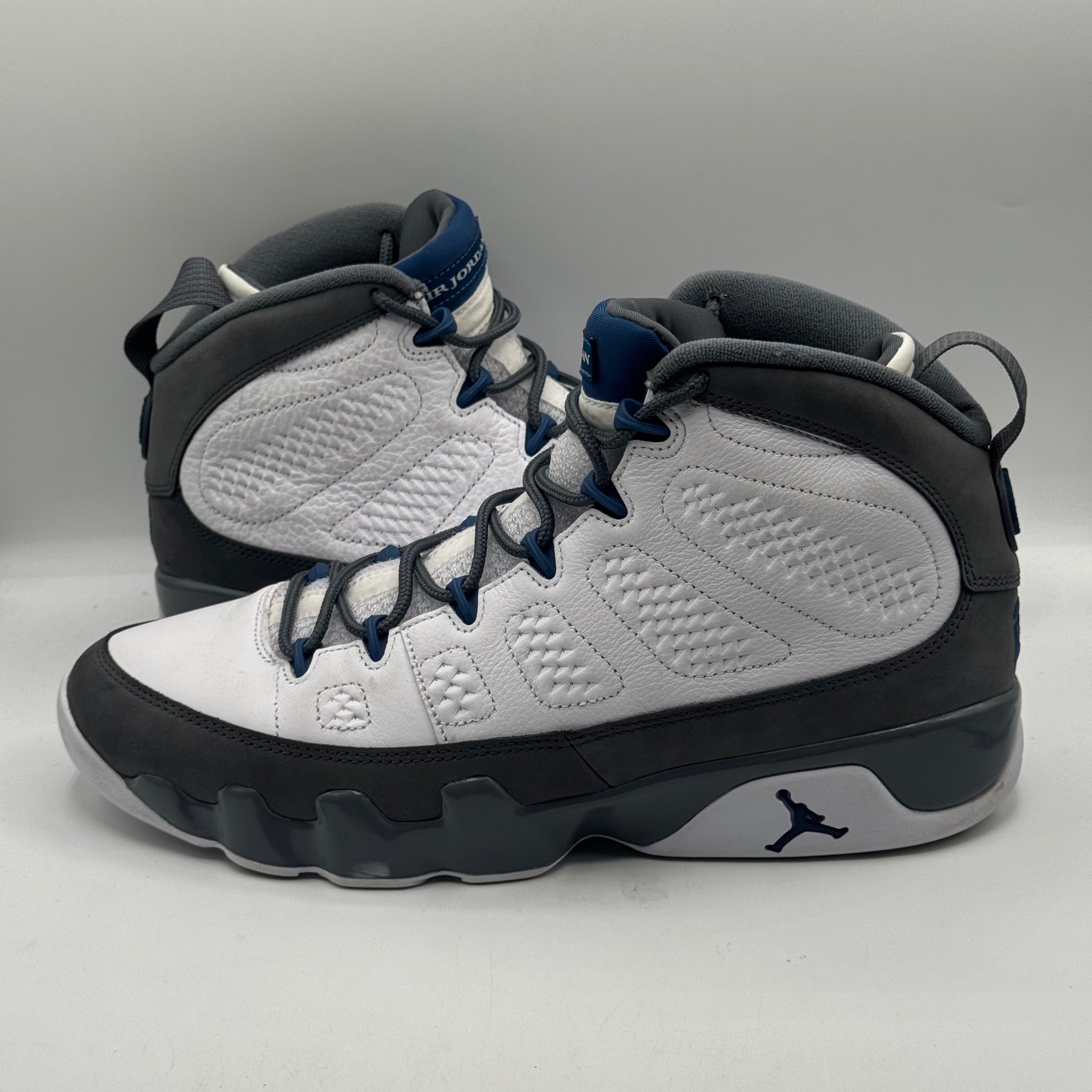 (USED NO BOX) Jordan 9 Retro Flint Grey French Blue (2026) Size 11.5