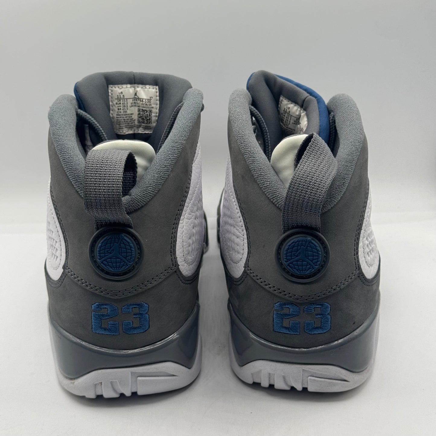 (USED NO BOX) Jordan 9 Retro Flint Grey French Blue (2026) Size 11.5