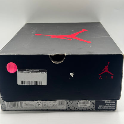 (USED) Jordan 6 Bordeaux Size 7M