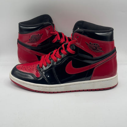 (USED REP BOX) Jordan 1 High Patent Bred Size 9