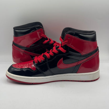 (USED REP BOX) Jordan 1 High Patent Bred Size 9