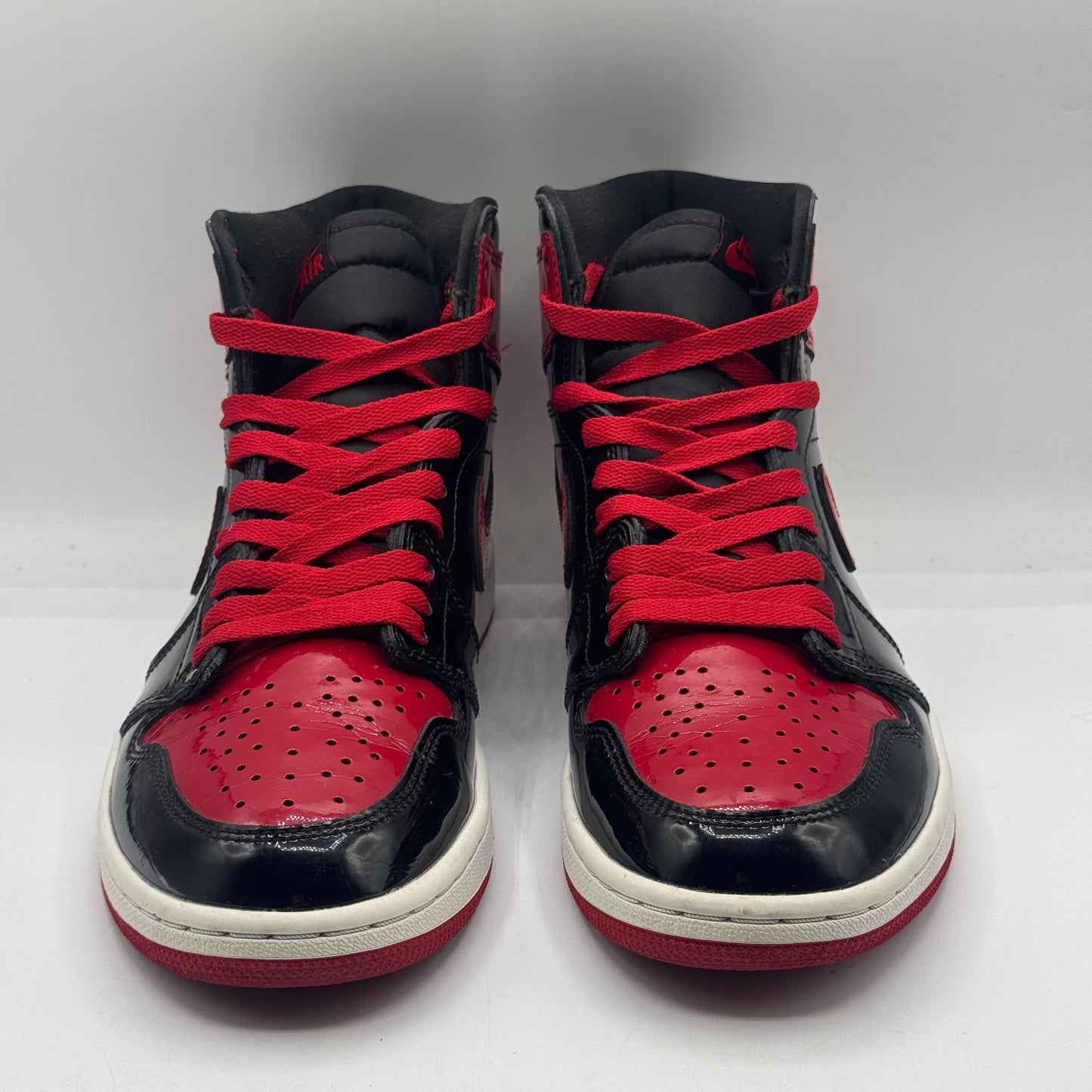 (USED REP BOX) Jordan 1 High Patent Bred Size 9