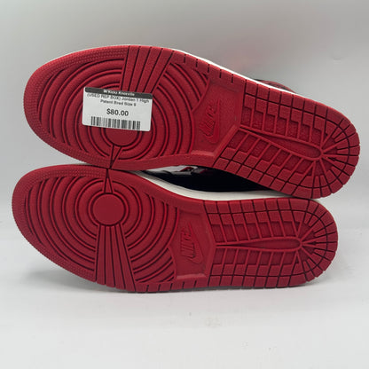 (USED REP BOX) Jordan 1 High Patent Bred Size 9