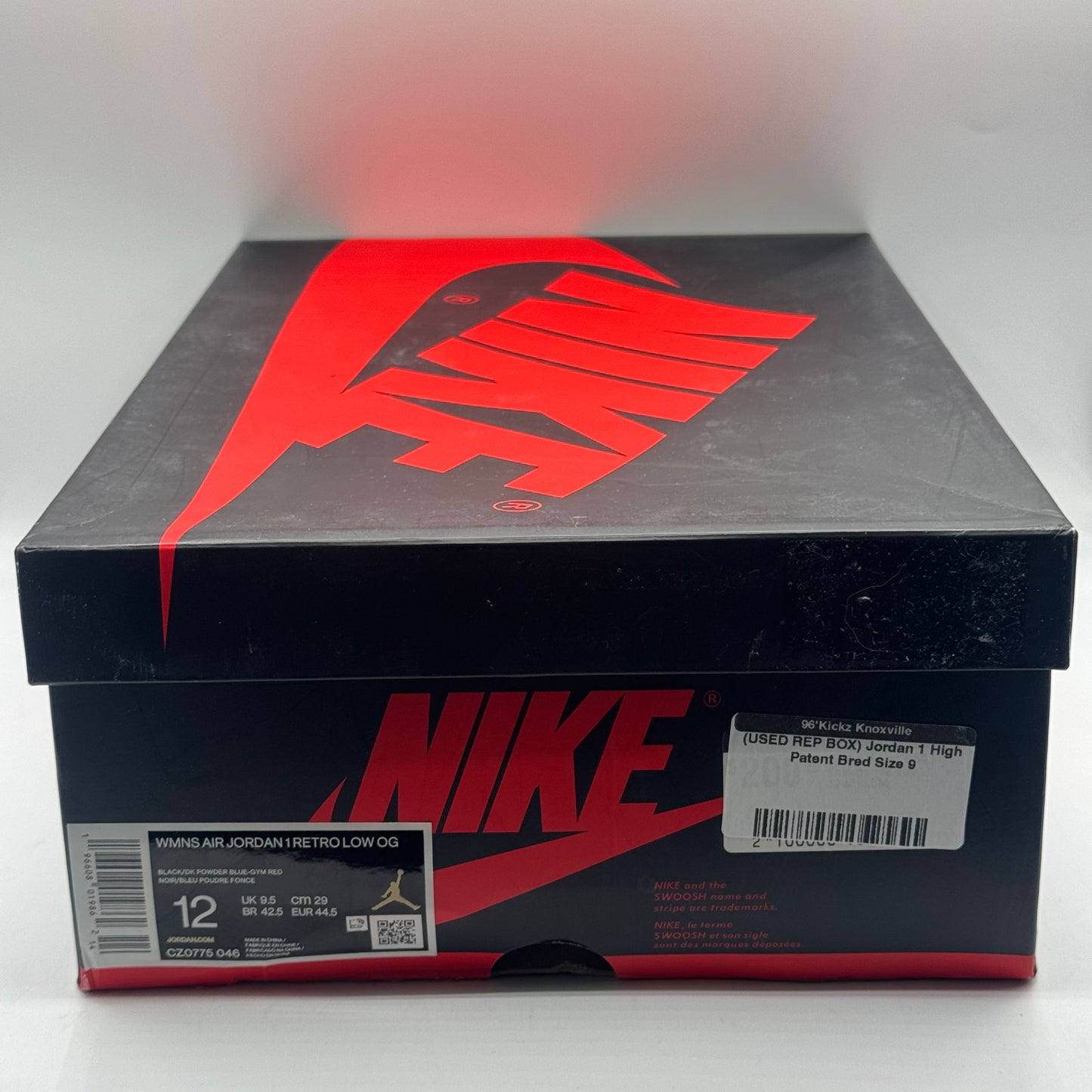 (USED REP BOX) Jordan 1 High Patent Bred Size 9
