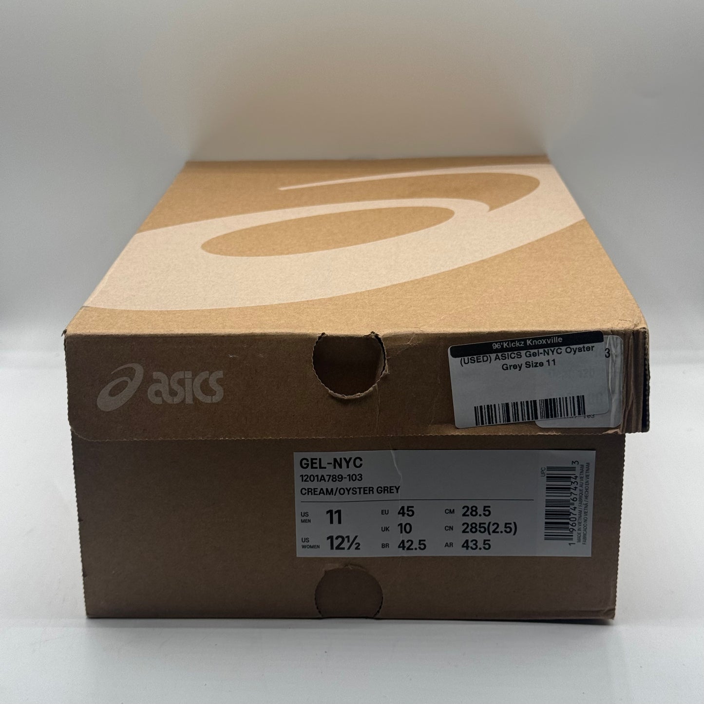 (USED) ASICS Gel-NYC Oyster Grey Size 11
