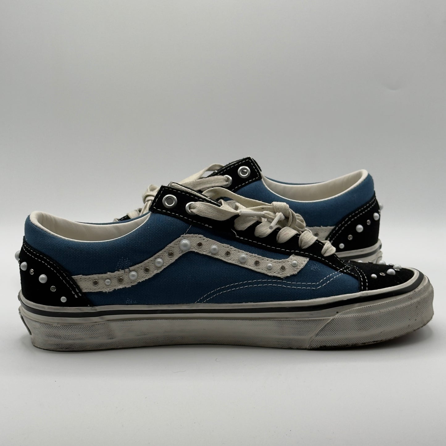 (USED) Vans LX Old Skool 36 Pearlized Pack Black Navy Size 10