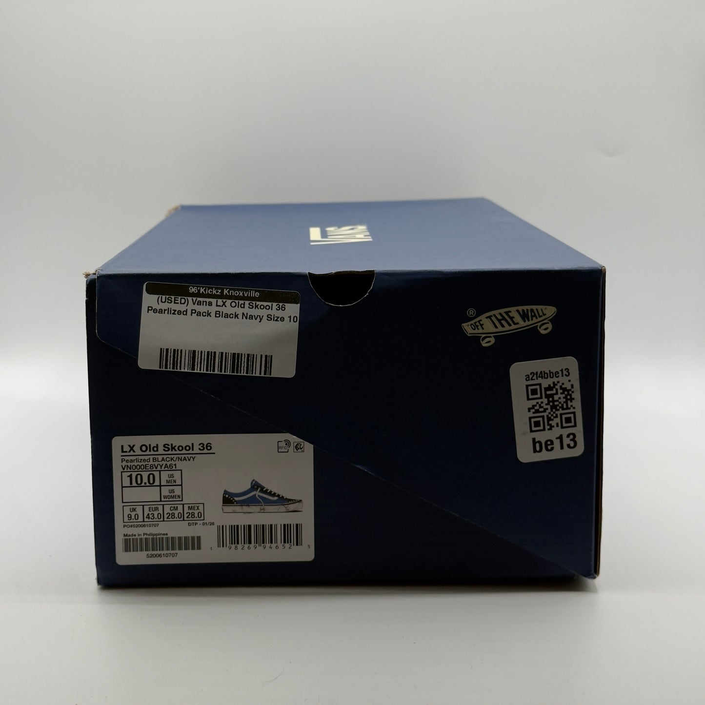 (USED) Vans LX Old Skool 36 Pearlized Pack Black Navy Size 10