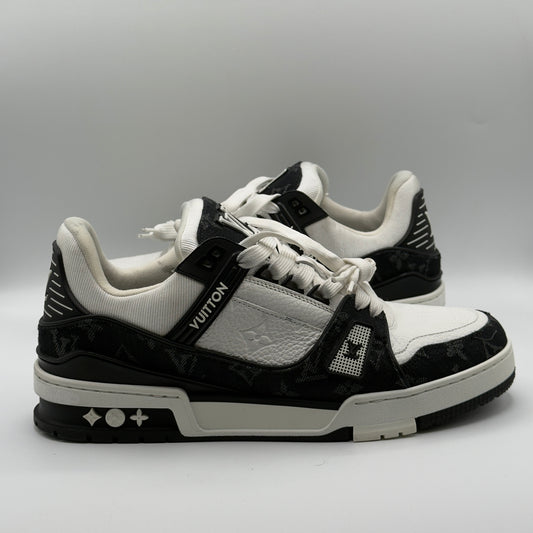 (USED No Box) LV Trainer Sneaker Black And White Size LV 7