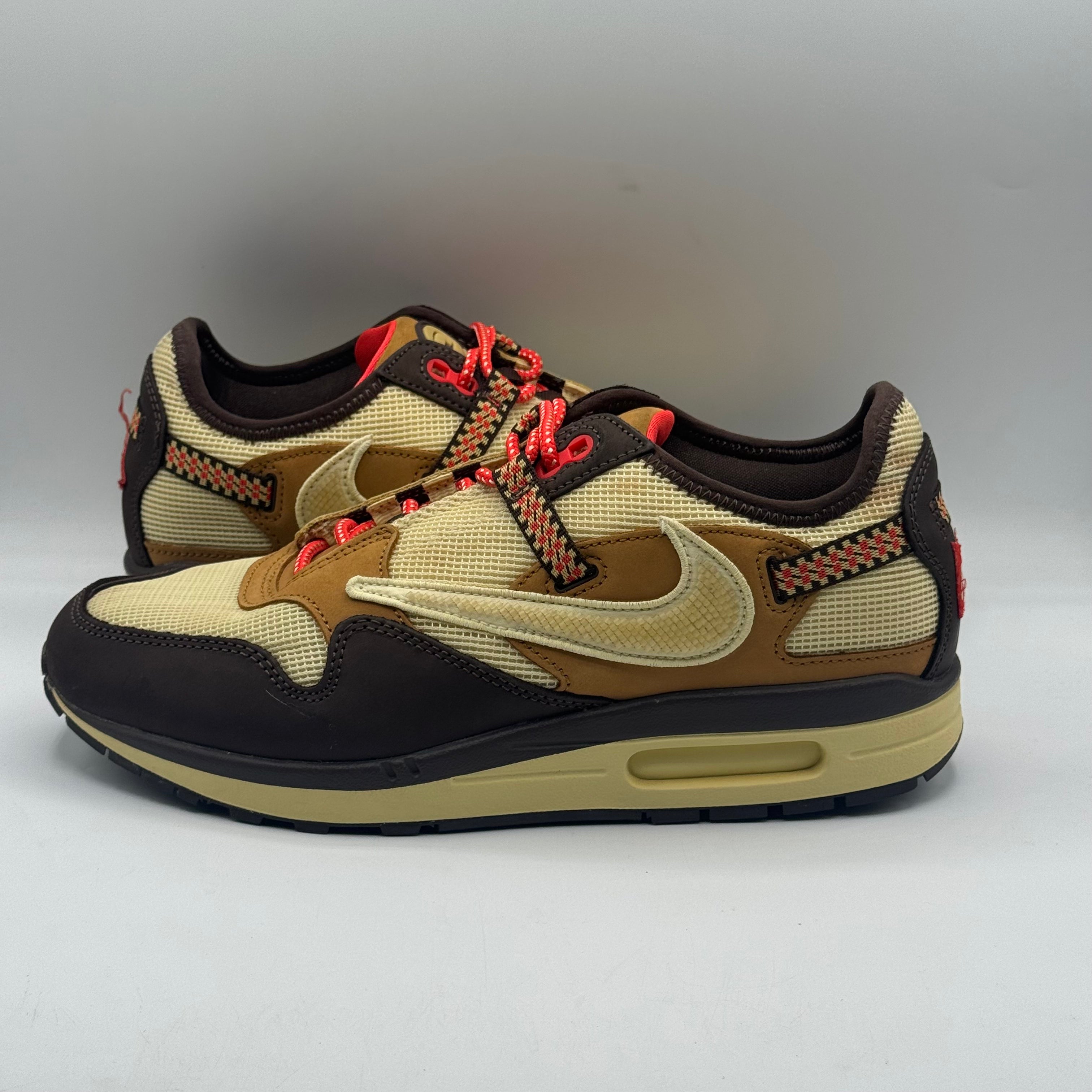 (USED REP BOX) Nike Air Max 1 Travis Scott Cactus Jack Baroque Brown Size 9