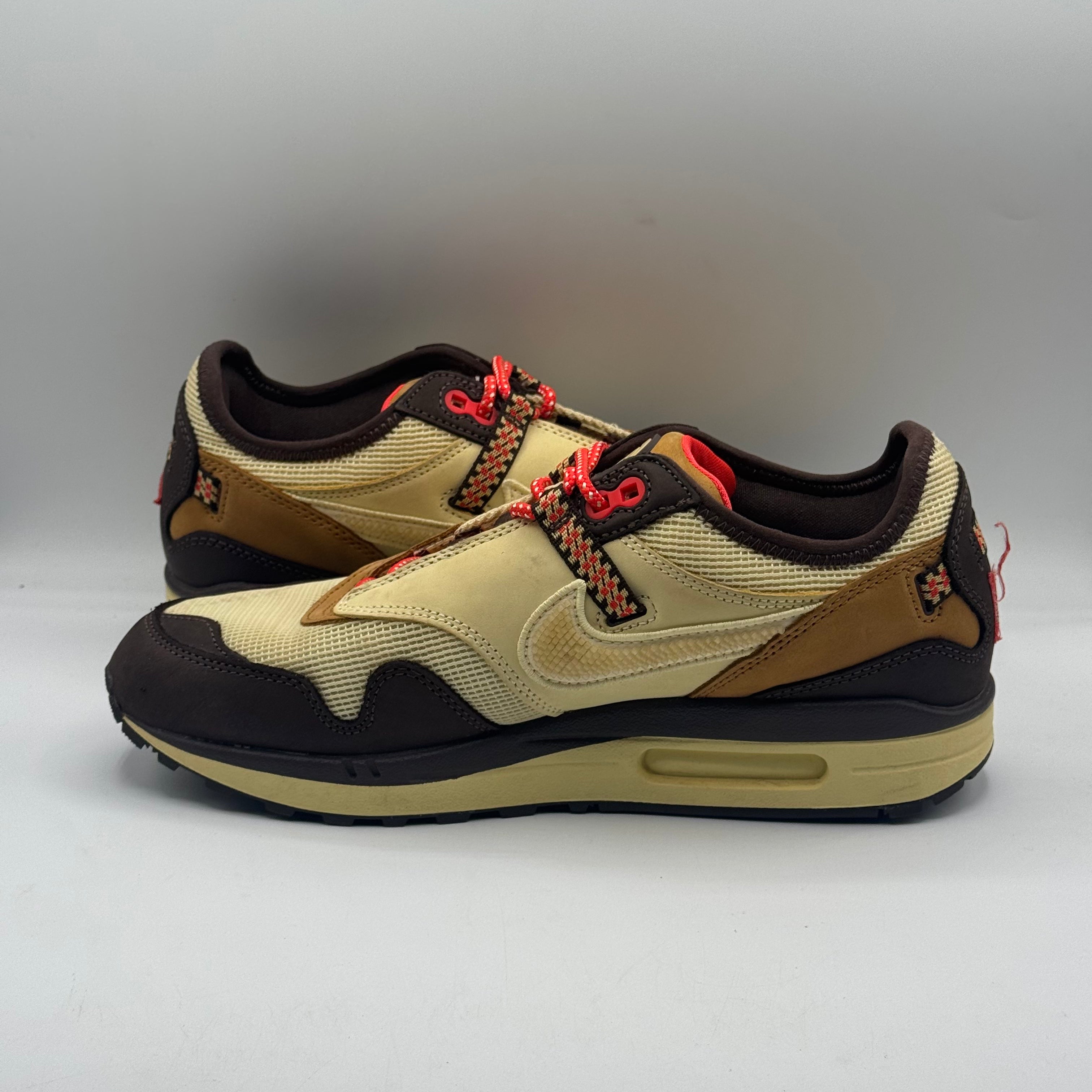 (USED REP BOX) Nike Air Max 1 Travis Scott Cactus Jack Baroque Brown Size 9