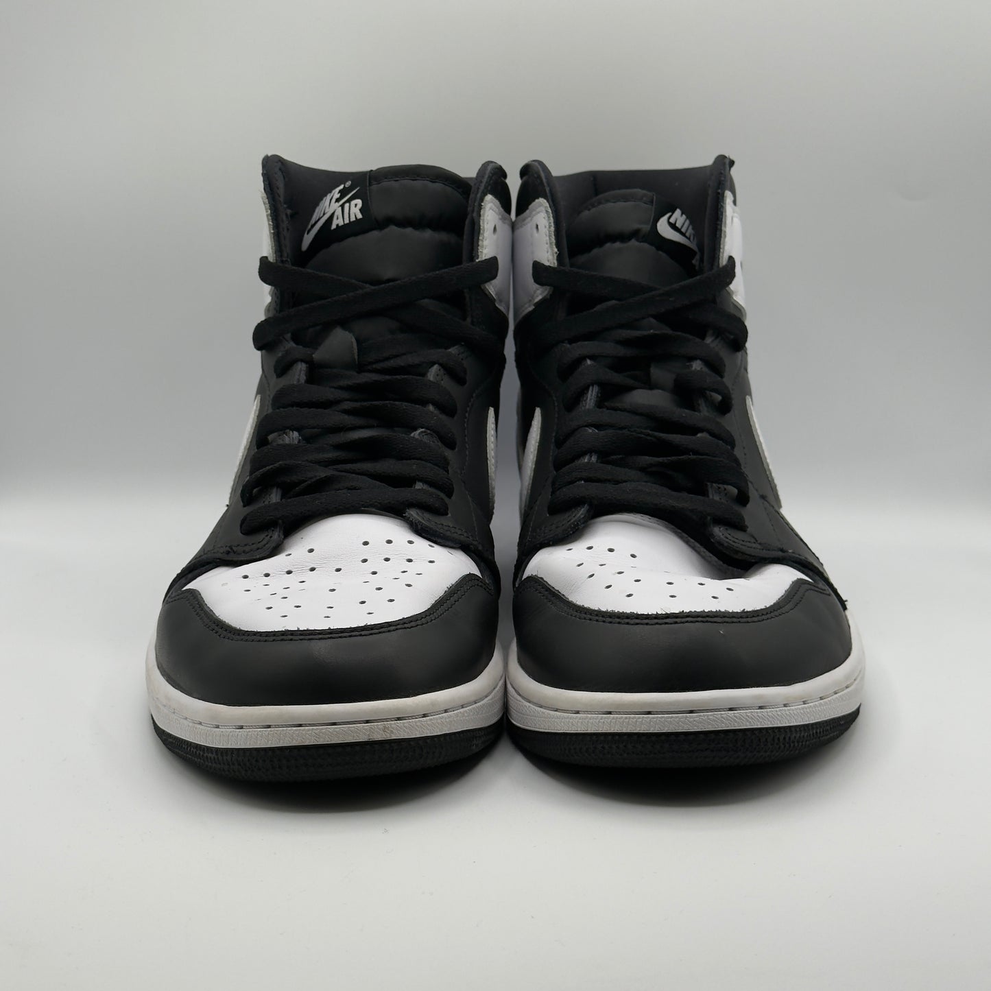 (USED NO BOX) Jordan 1 High OG Black White Size 14