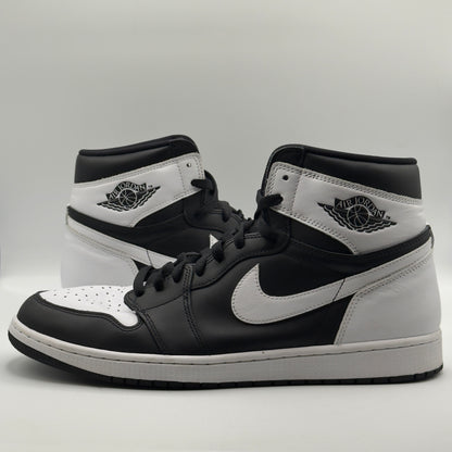 (USED NO BOX) Jordan 1 High OG Black White Size 14