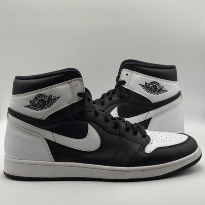 (USED NO BOX) Jordan 1 High OG Black White Size 14