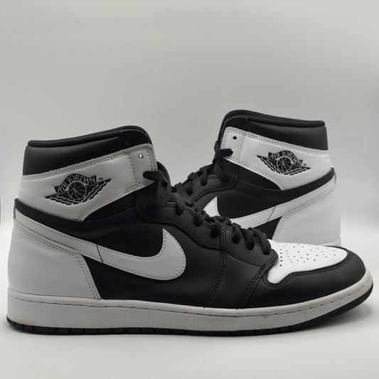 (USED NO BOX) Jordan 1 High OG Black White Size 14
