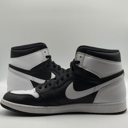 (USED NO BOX) Jordan 1 High OG Black White Size 14