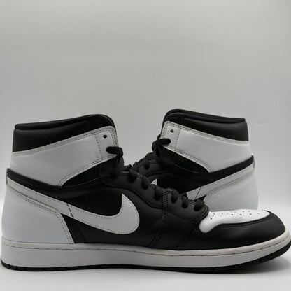 (USED NO BOX) Jordan 1 High OG Black White Size 14