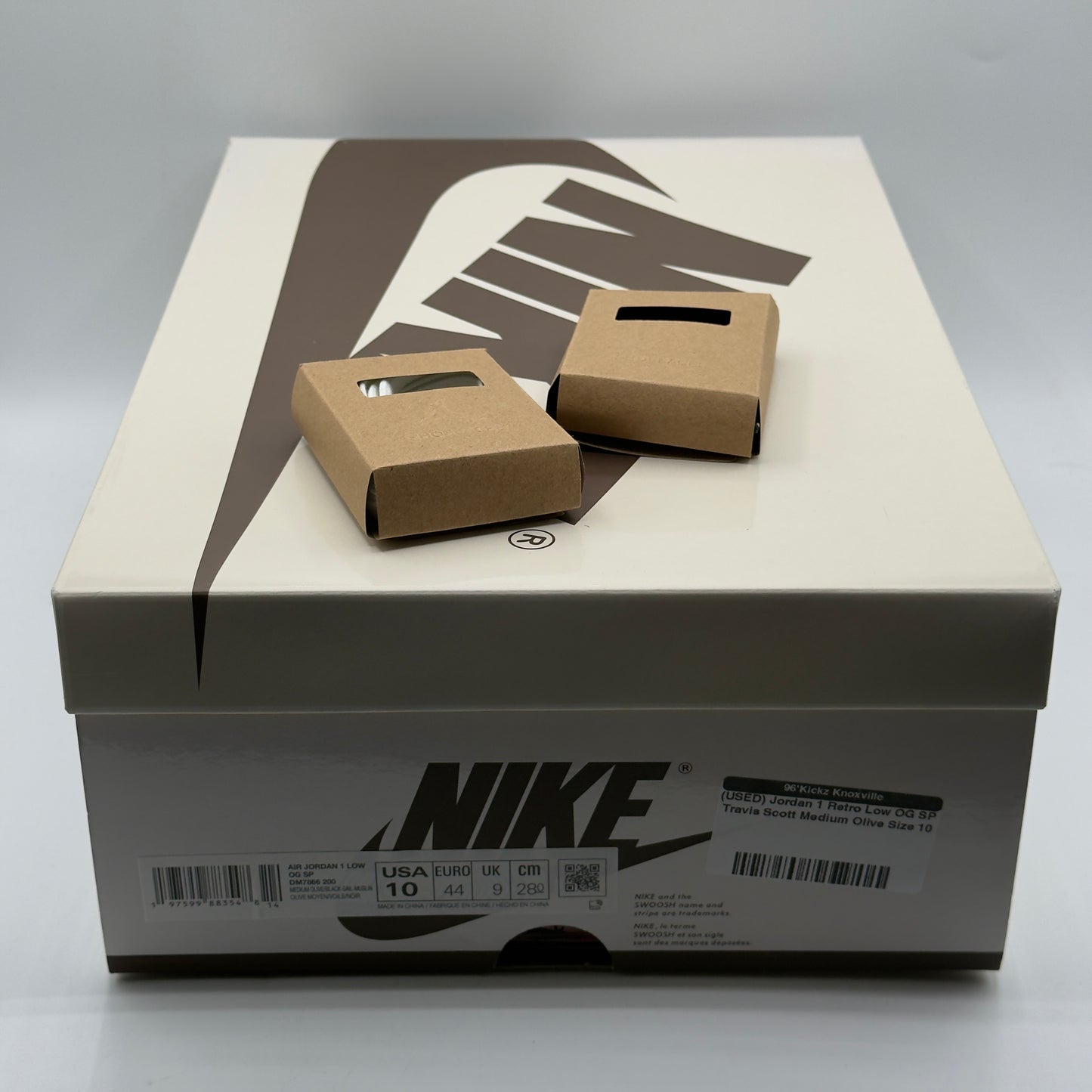 (USED) Jordan 1 Retro Low OG SP Travis Scott Medium Olive Size 10
