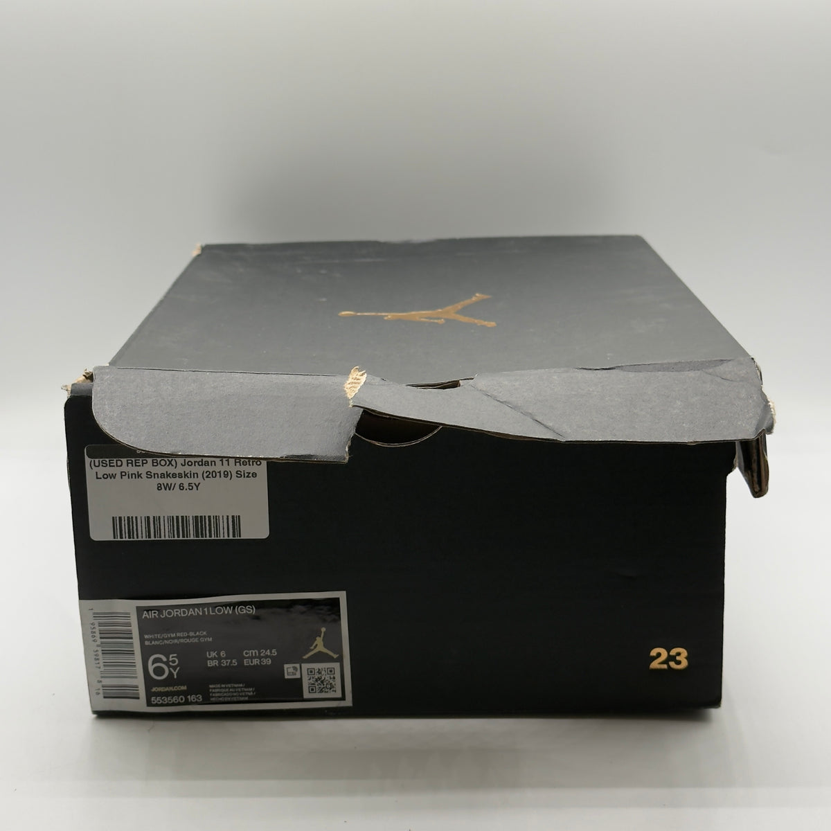 (Used Replacement Box) Jordan 11 Retro Low Pink Snakeskin (2019) Size 8W/ 6.5Y