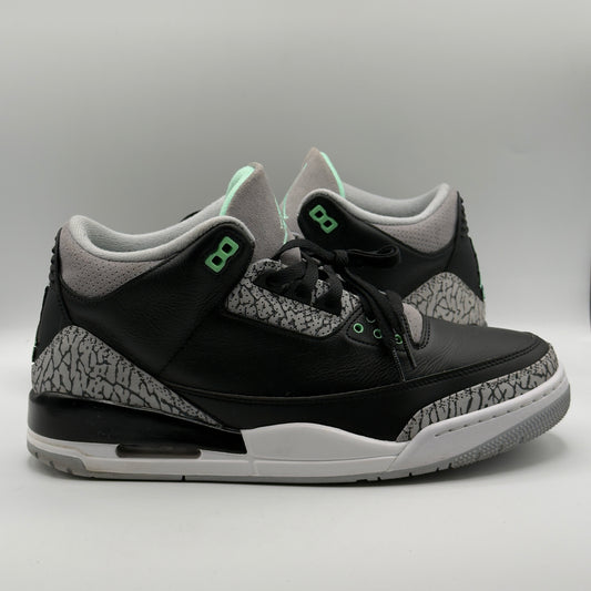 (USED) Jordan 3 Retro Green Glow Size 11