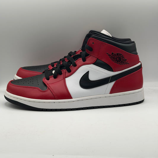 (USED) Jordan 1 Mid Chicago Toe Size 12 NO BOX