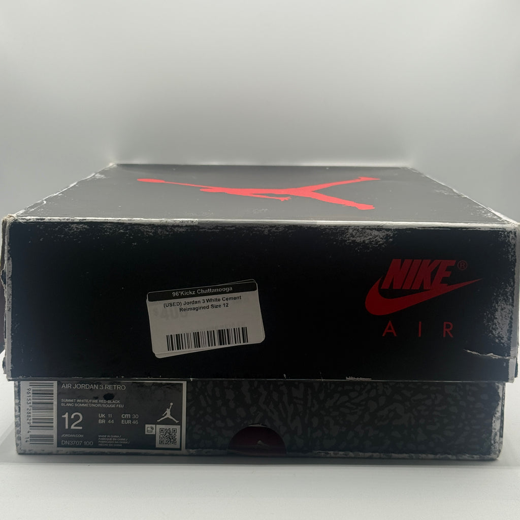 (USED) Jordan 3 White Cement Reimagined Size 12