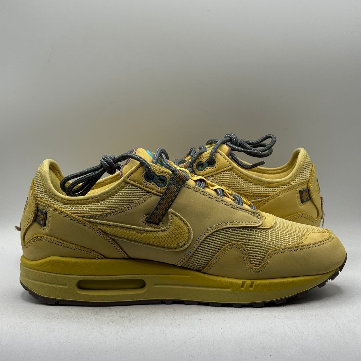 (USED) Nike Air Max 1 Travis Scott Saturn Gold Size 9