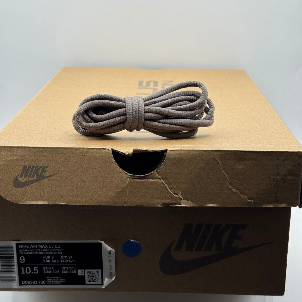 (USED) Nike Air Max 1 Travis Scott Saturn Gold Size 9