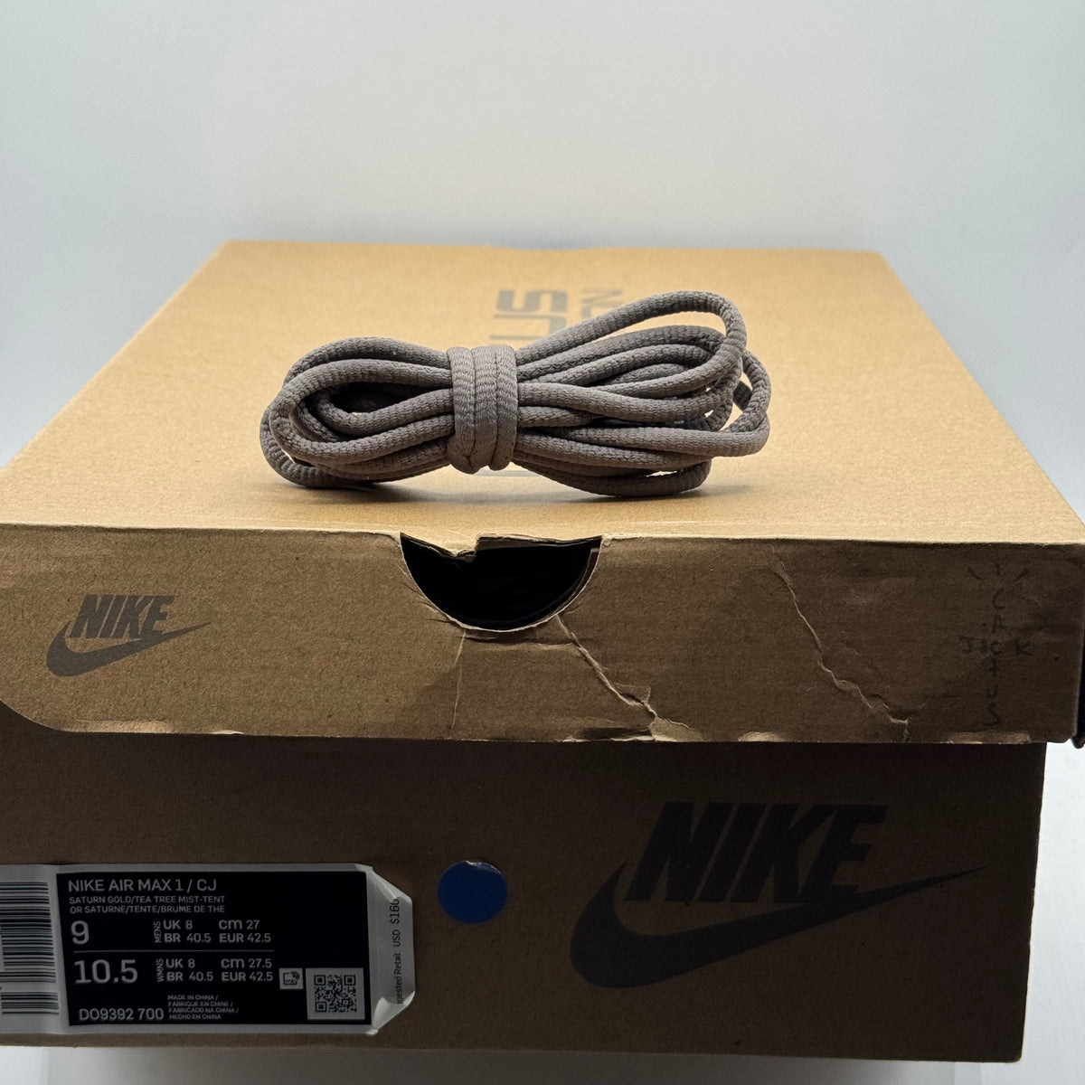 (USED) Nike Air Max 1 Travis Scott Saturn Gold Size 9