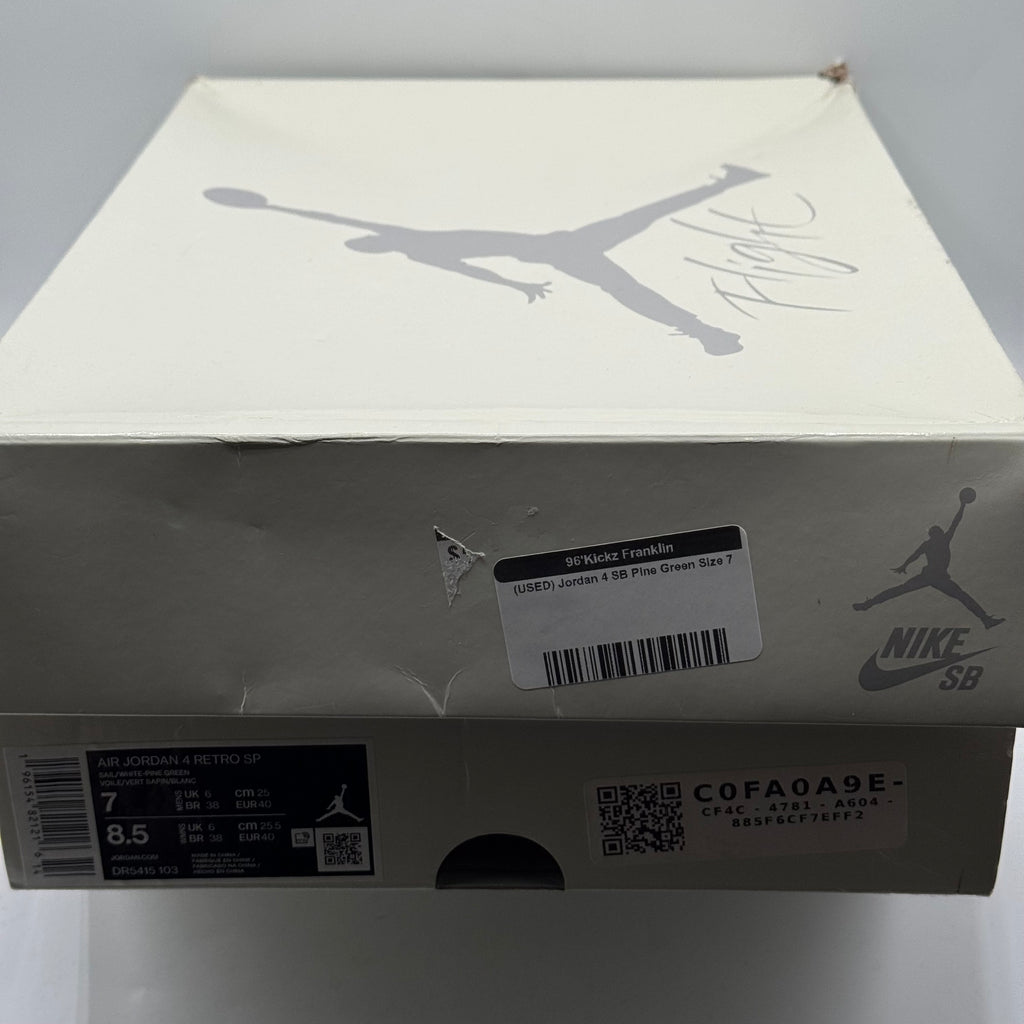 (USED) Jordan 4 SB Pine Green Size 7