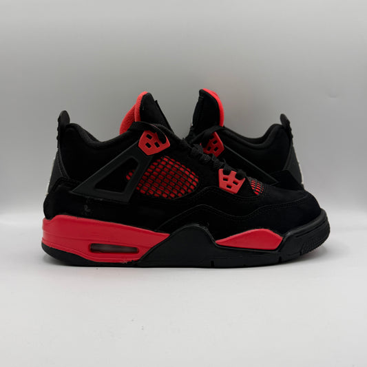 (USED NO BOX) Jordan 4 Retro Red Thunder (GS) Size 6.5Y