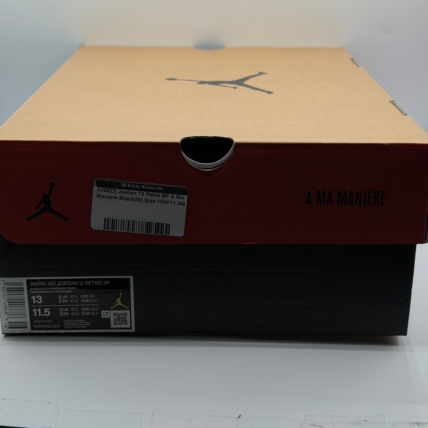 (USED) Jordan 12 Retro SP A Ma Maniere Black(W) Size 13W/11.5M