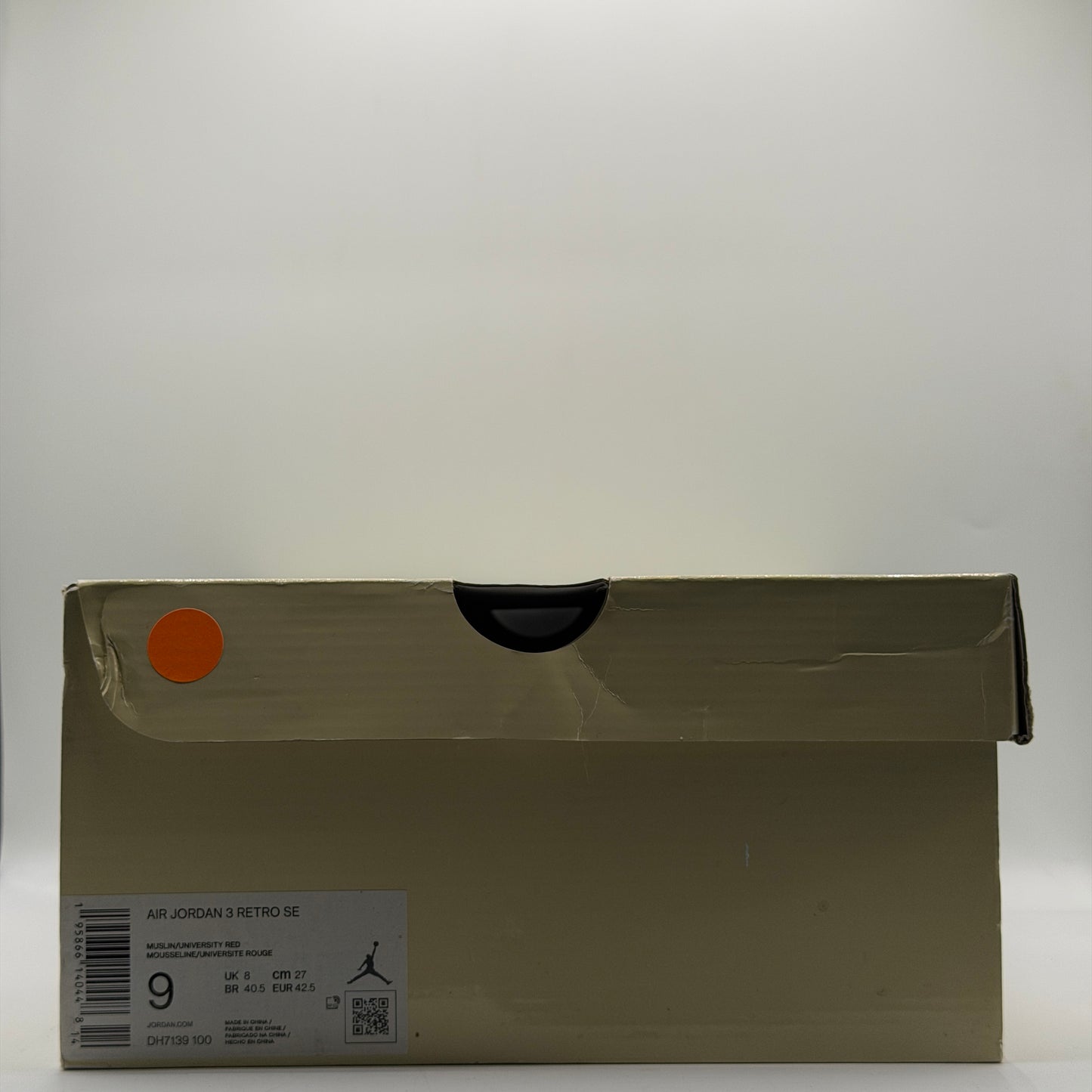 (USED) Jordan 3 Retro Muslin Size 9