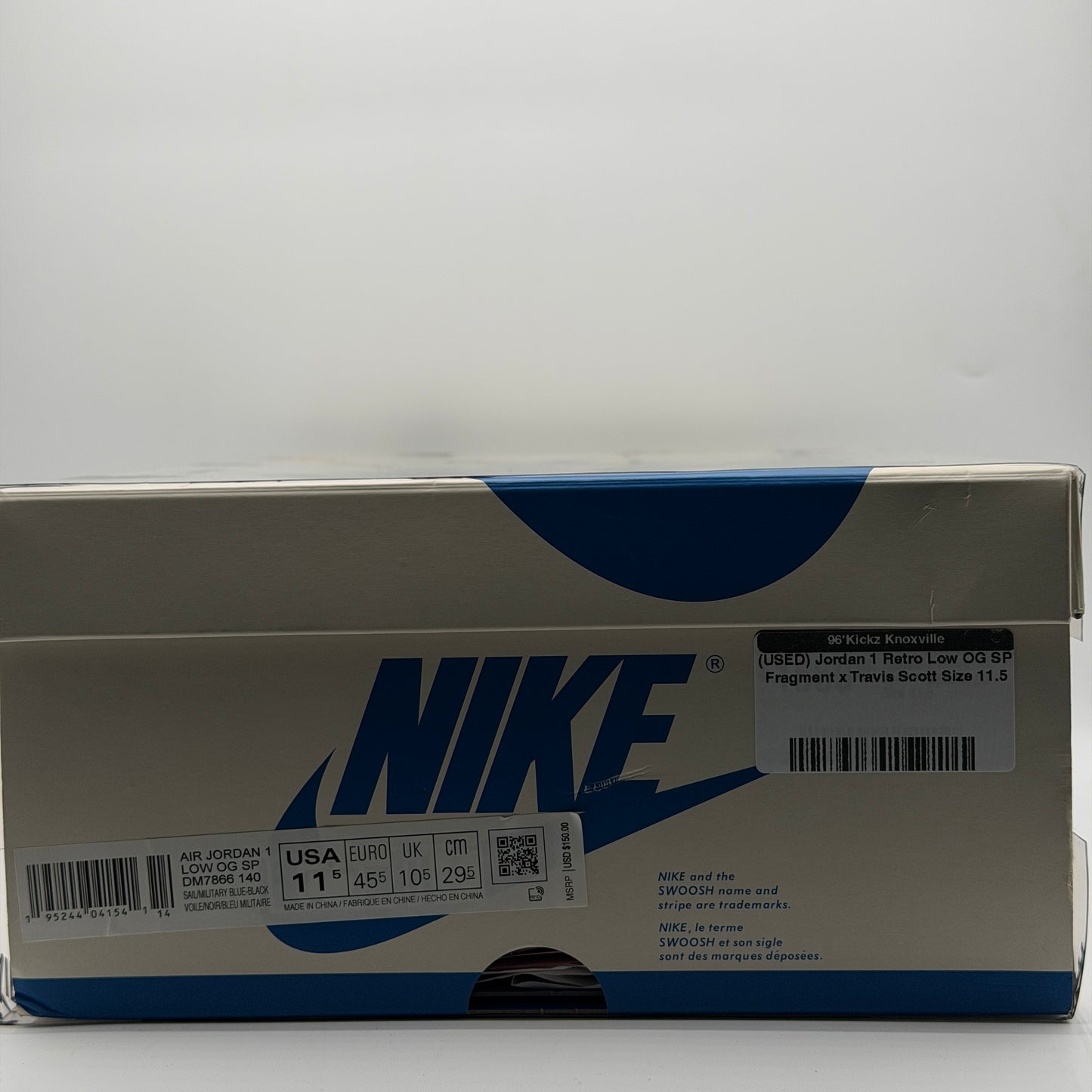 (USED) Jordan 1 Retro Low OG SP Fragment x Travis Scott Size 11.5
