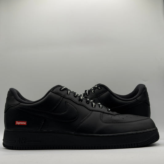 (USED REP BOX) Nike Air Force 1 Supreme Black Size 15