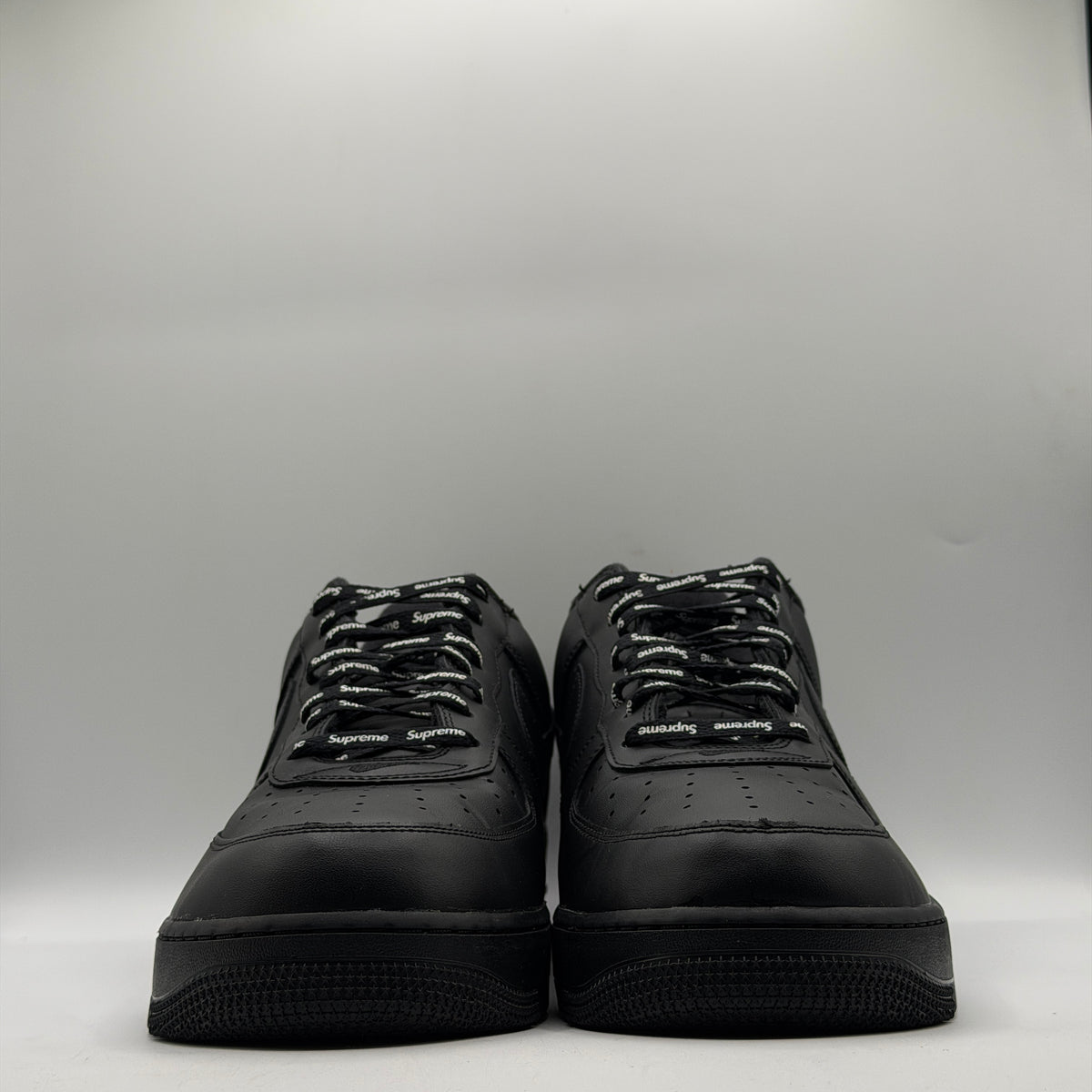 (USED REP BOX) Nike Air Force 1 Supreme Black Size 15
