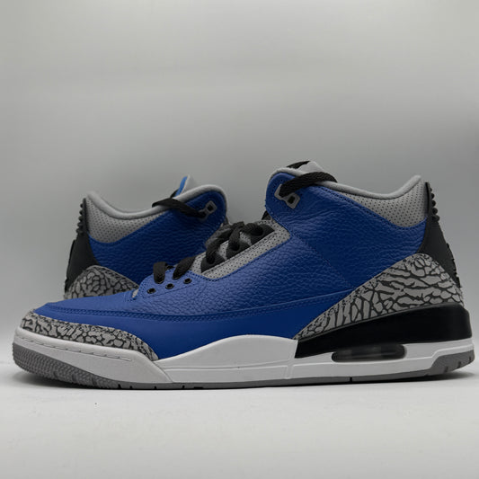 (USED No Box) Jordan 3 Retro Varsity Royal Cement Size 13