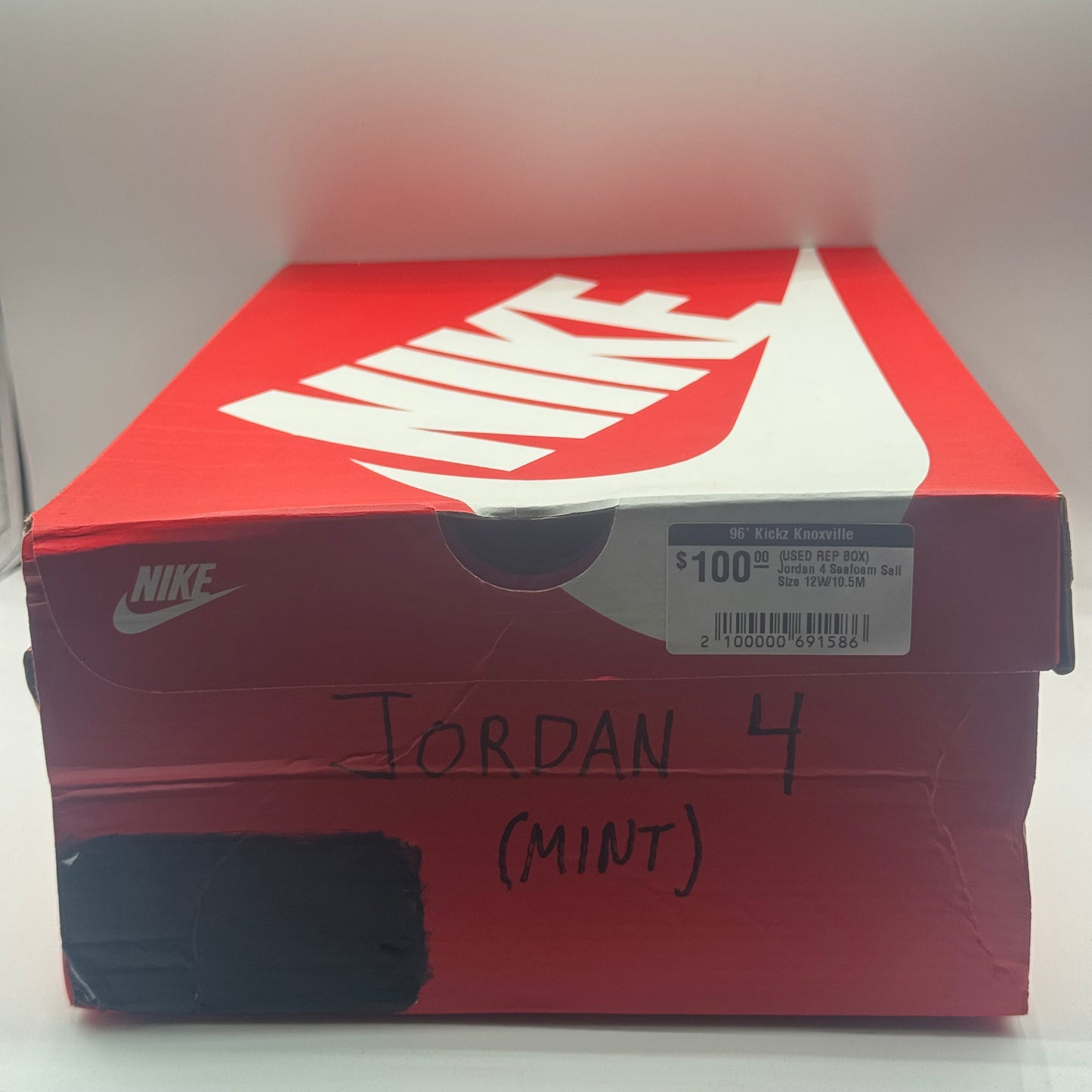 (USED REP BOX) Jordan 4 Seafoam Sail Size 12W/10.5M