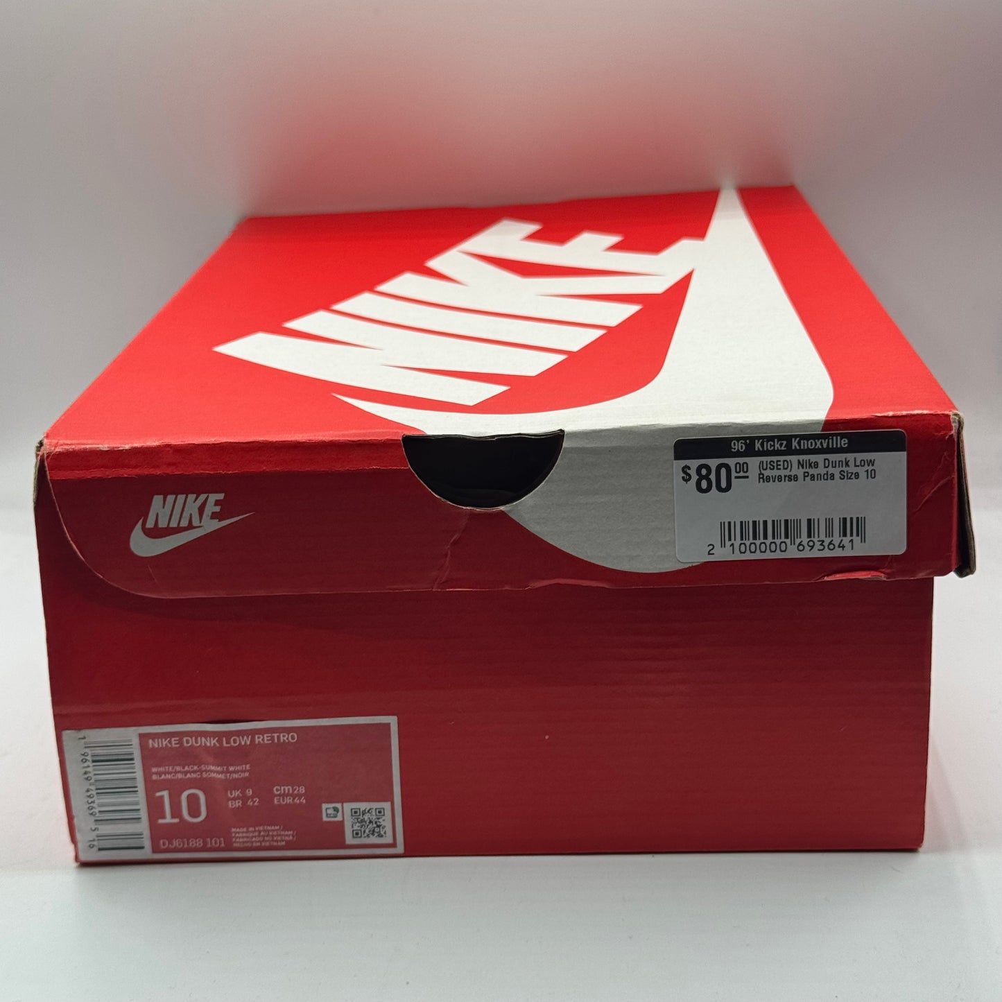 (USED) Nike Dunk Low Reverse Panda Size 10