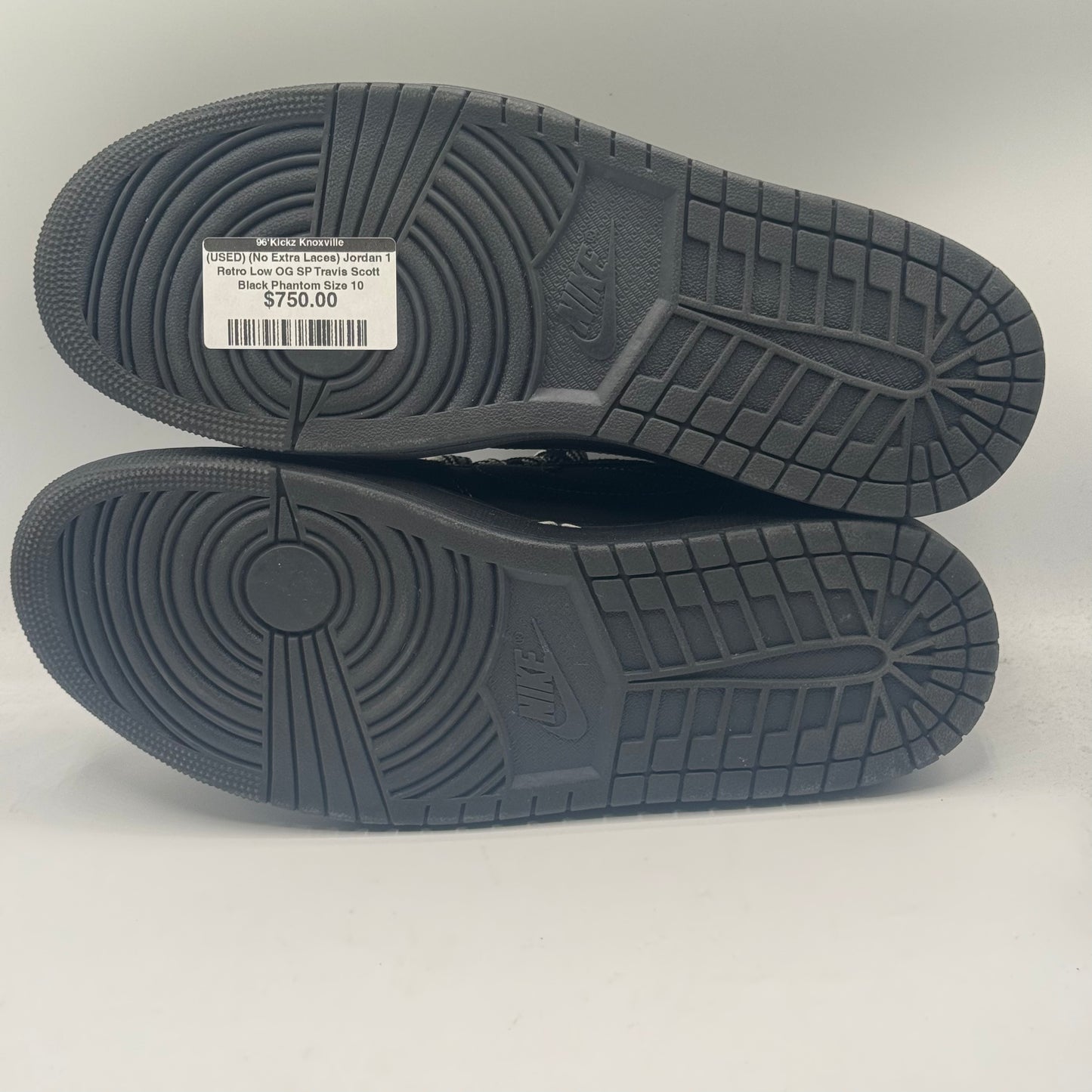 (USED) (No Extra Laces) Jordan 1 Retro Low OG SP Travis Scott Black Phantom Size 10